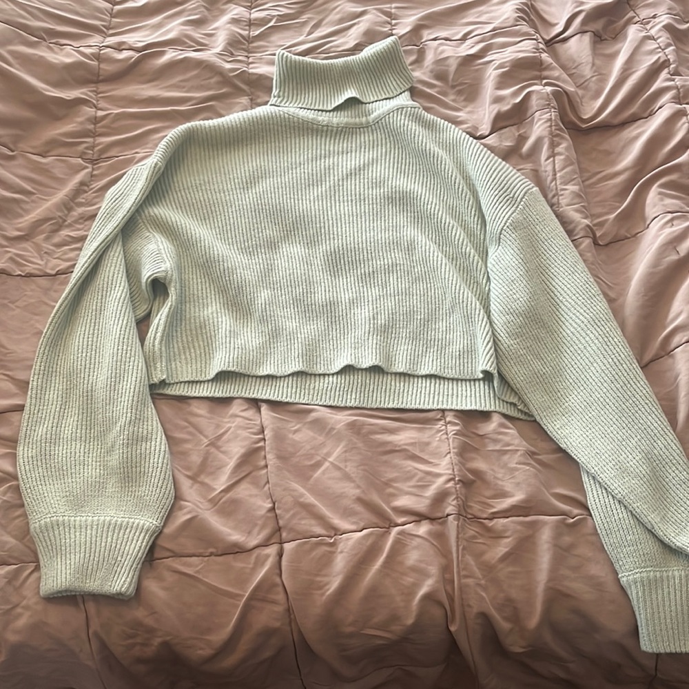 Crop top turtle neck sweater
